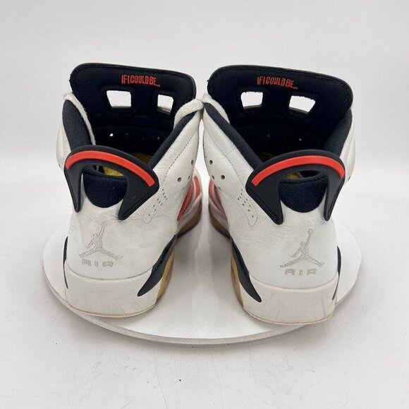 Nike Air Jordan 6 Retro Gatorade Like Mike Men Size 9 384664-145 White Red Shoes - Picture 7 of 15